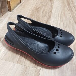 Crocs Mary Jane Toby Black/pink Size 10 Woman